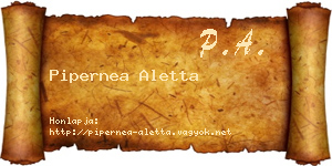 Pipernea Aletta névjegykártya